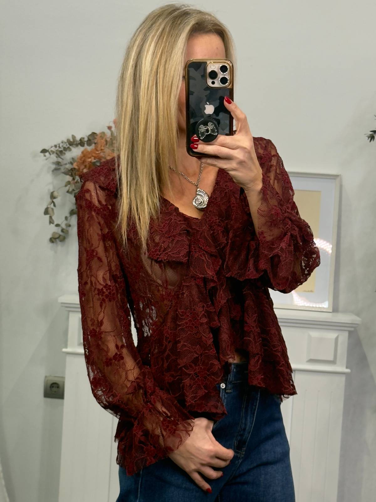 BLUSA TREVERIS BURDEOS