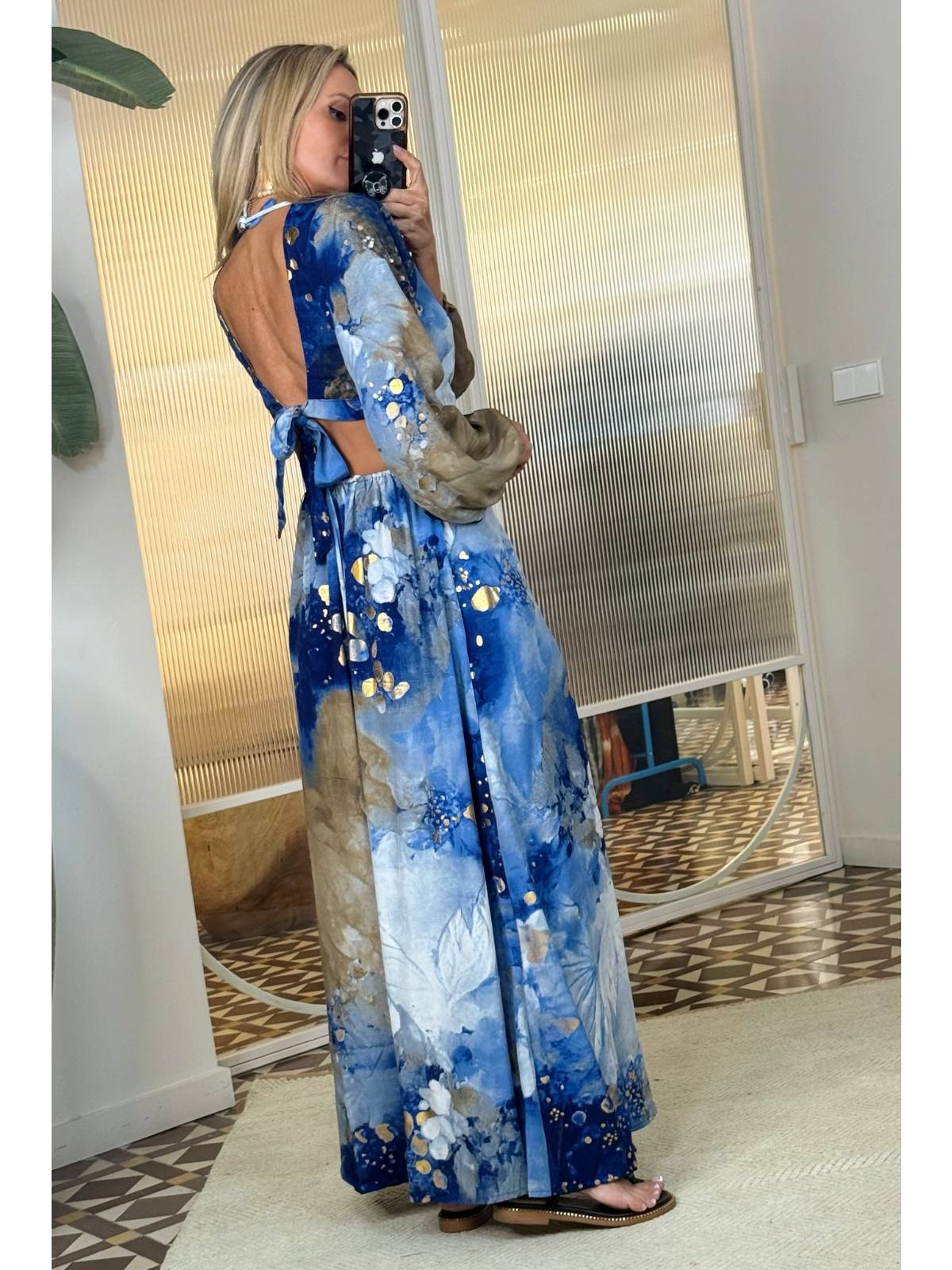 VESTIDO TRICOT AZUL