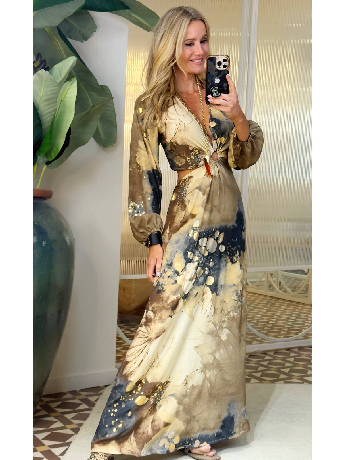 VESTIDO TRICOT MARRON