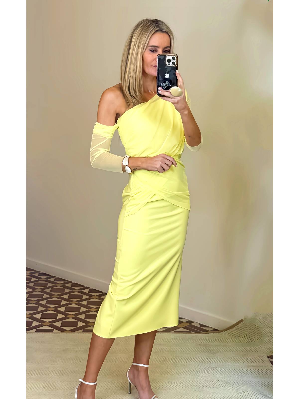 VESTIDO TULIPA AMARILLO