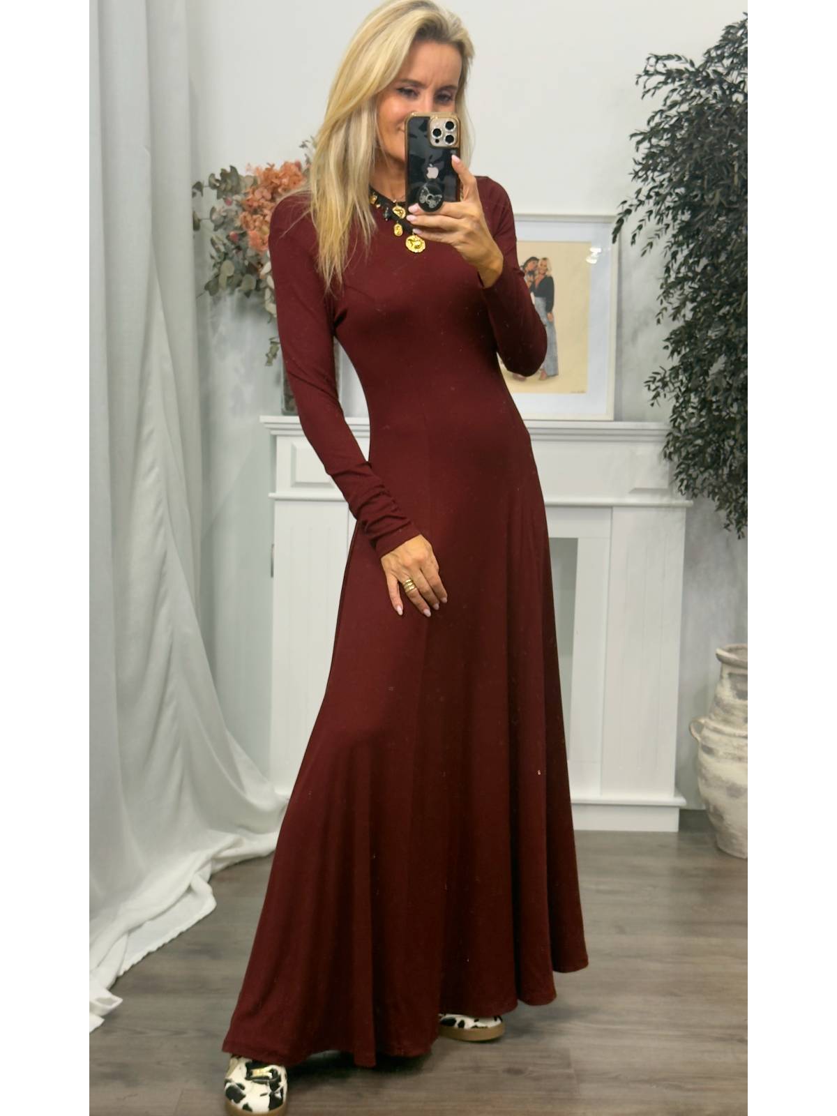 VESTIDO ULTZAMA BURDEOS