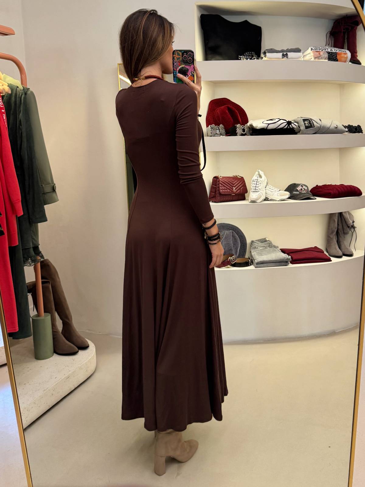VESTIDO ULTZAMA MARRON