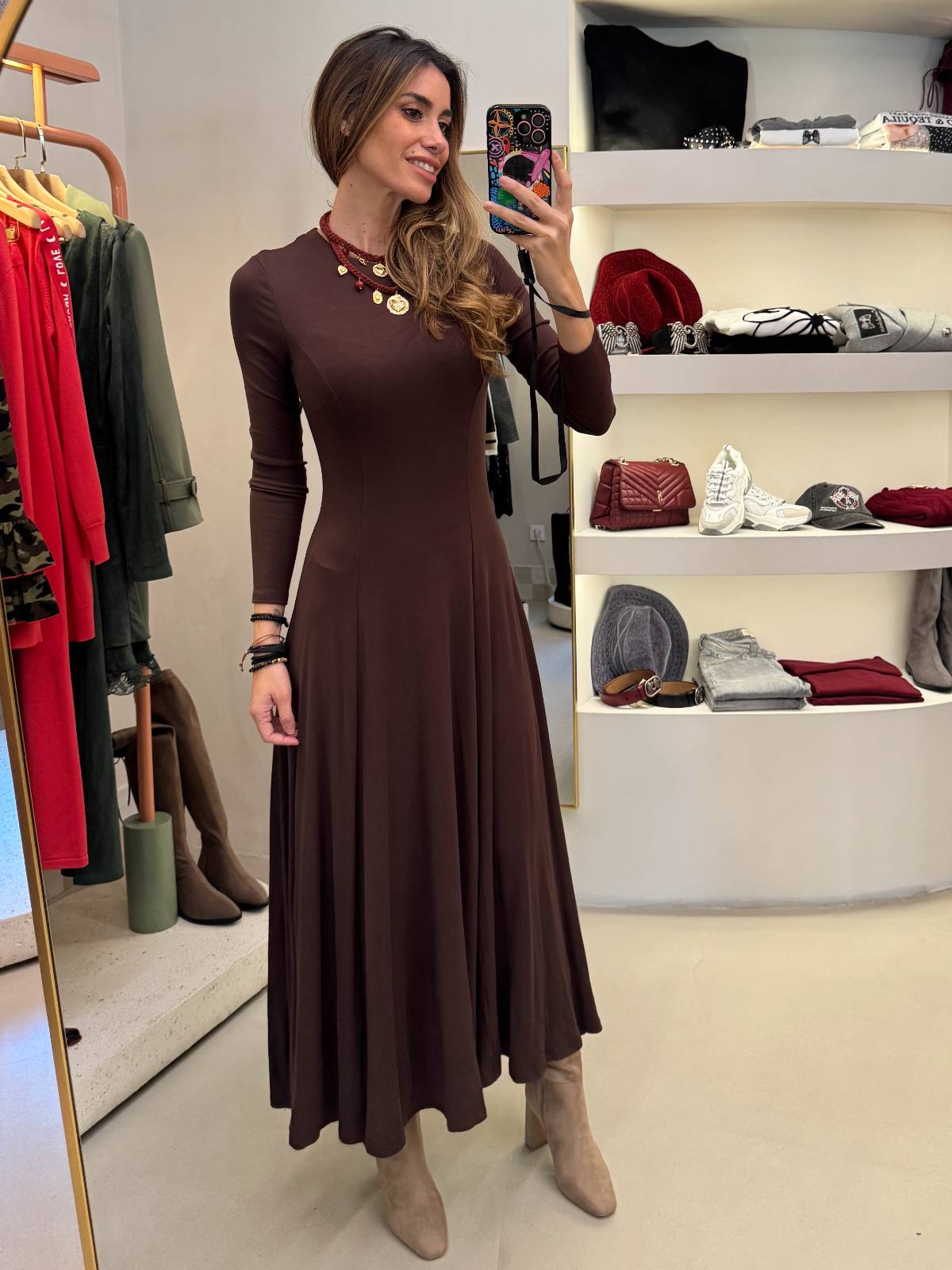 VESTIDO ULTZAMA MARRON