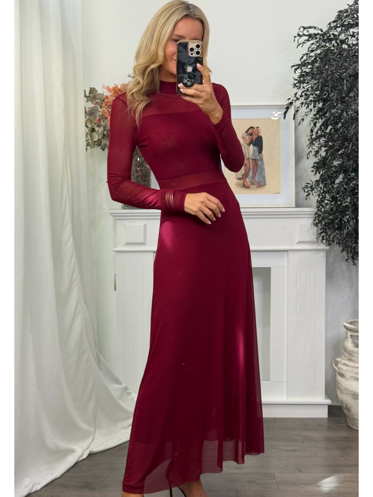 VESTIDO USEL VINO