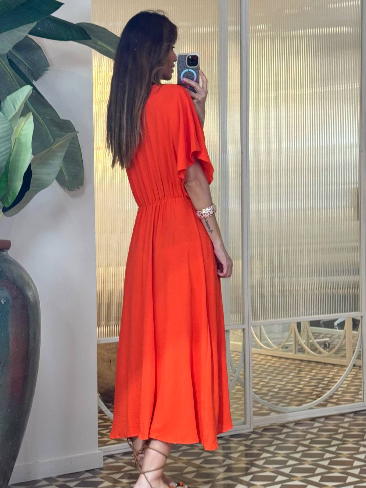 VESTIDO VECTOR NARANJA
