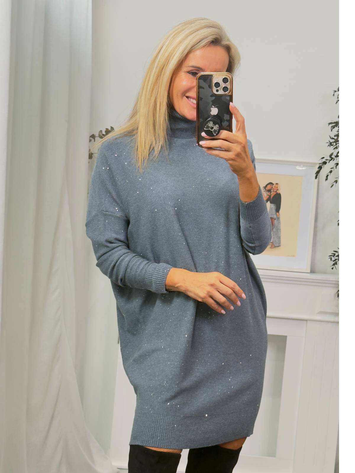 VESTIDO GRAFITE GRIS