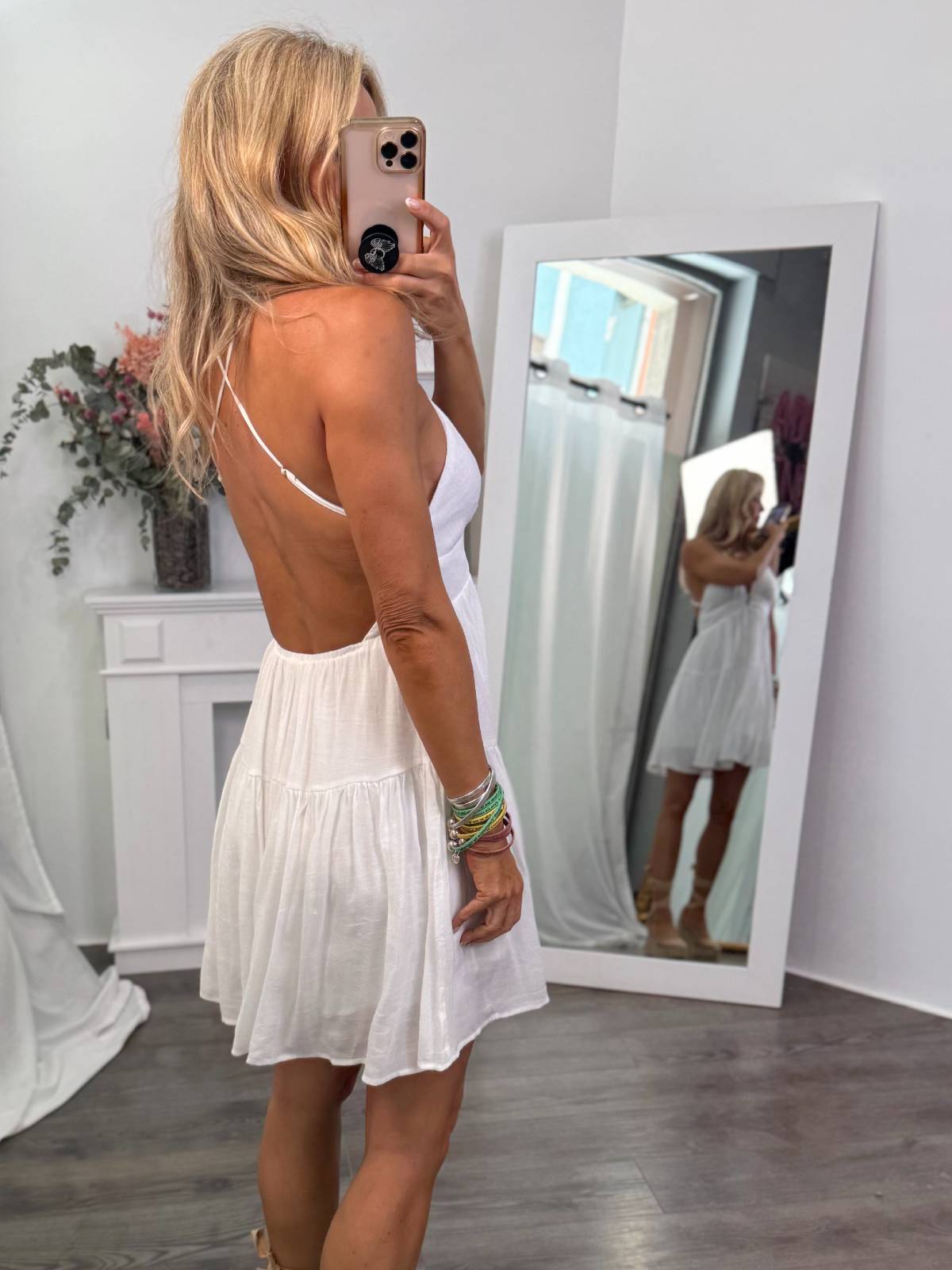 VESTIDO ECRUE BLANCO
