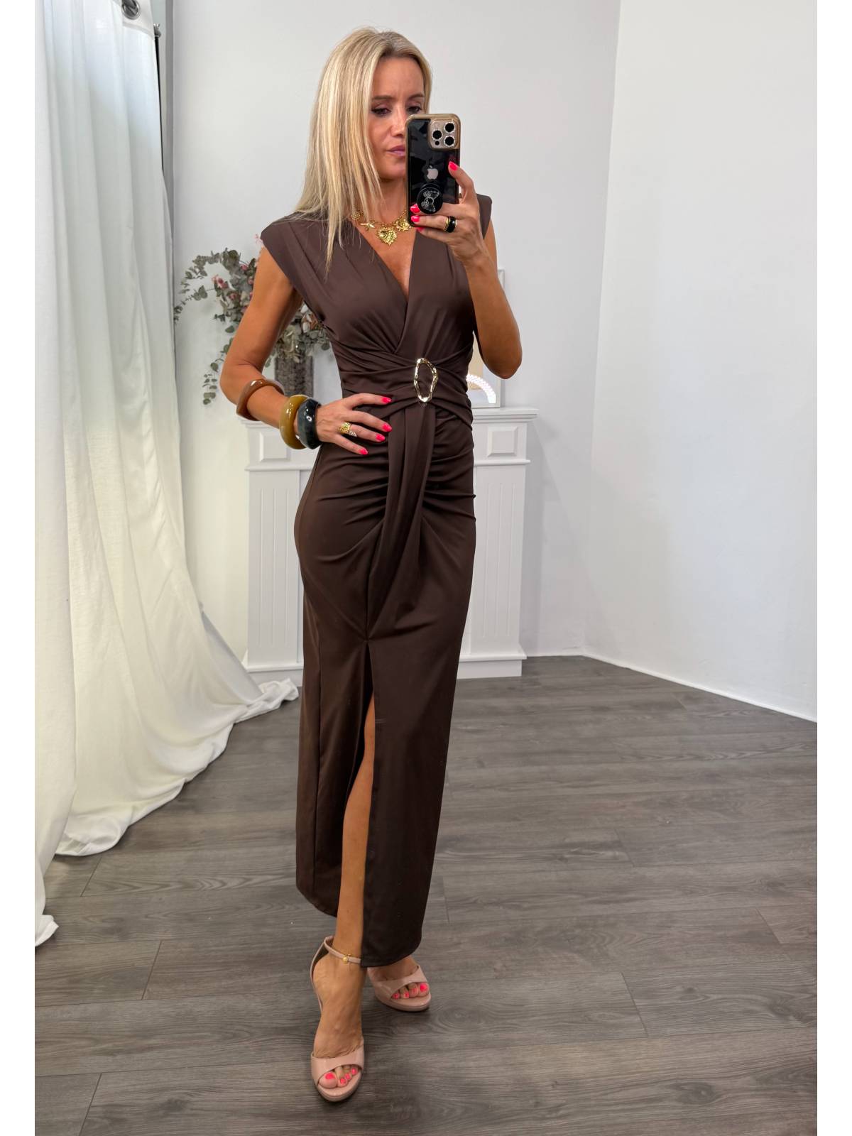 VESTIDO ORSINI MARRON