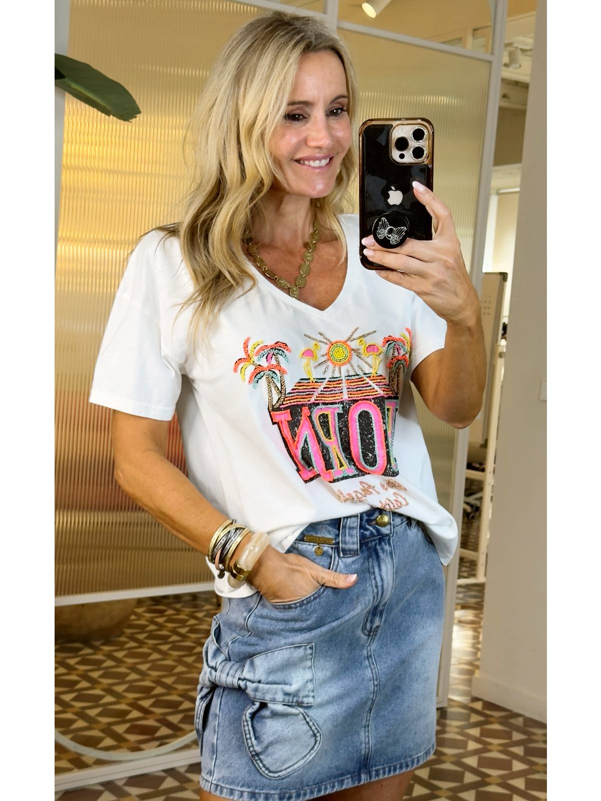 CAMISETA BORN BLANCO