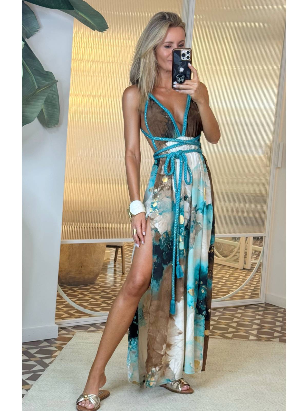 VESTIDO KIORA TURQUESA