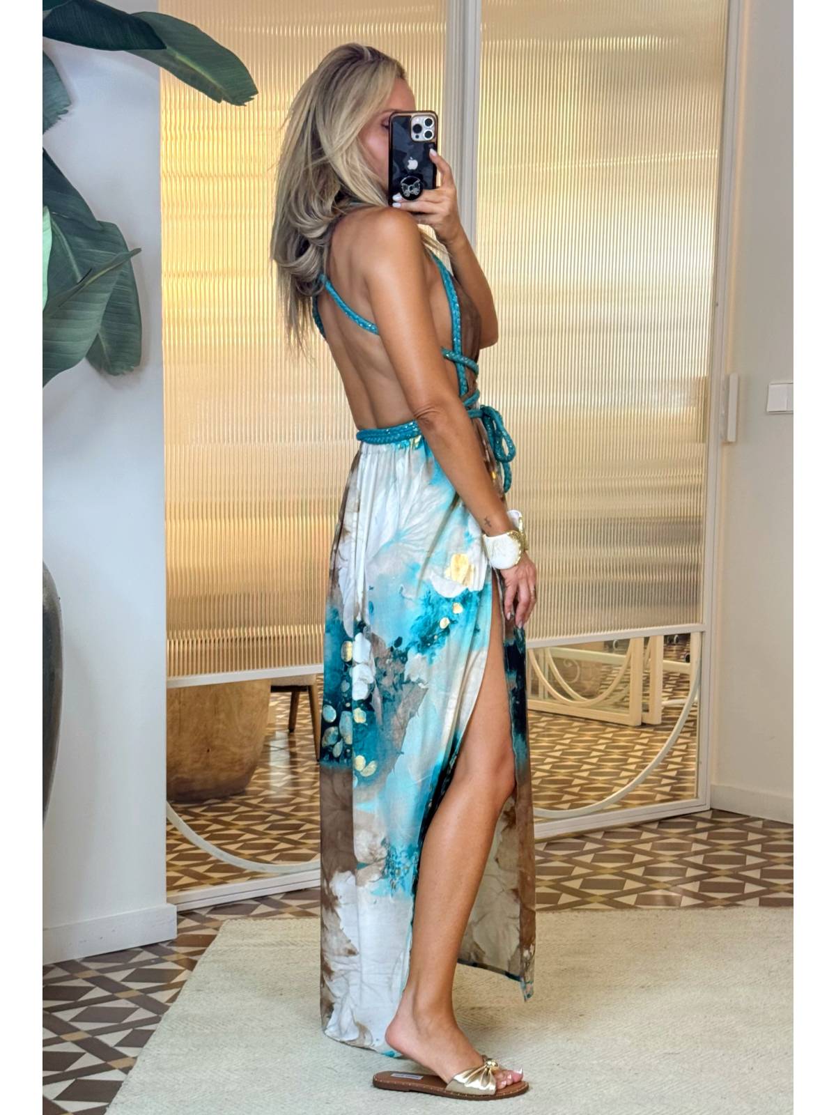 VESTIDO KIORA TURQUESA