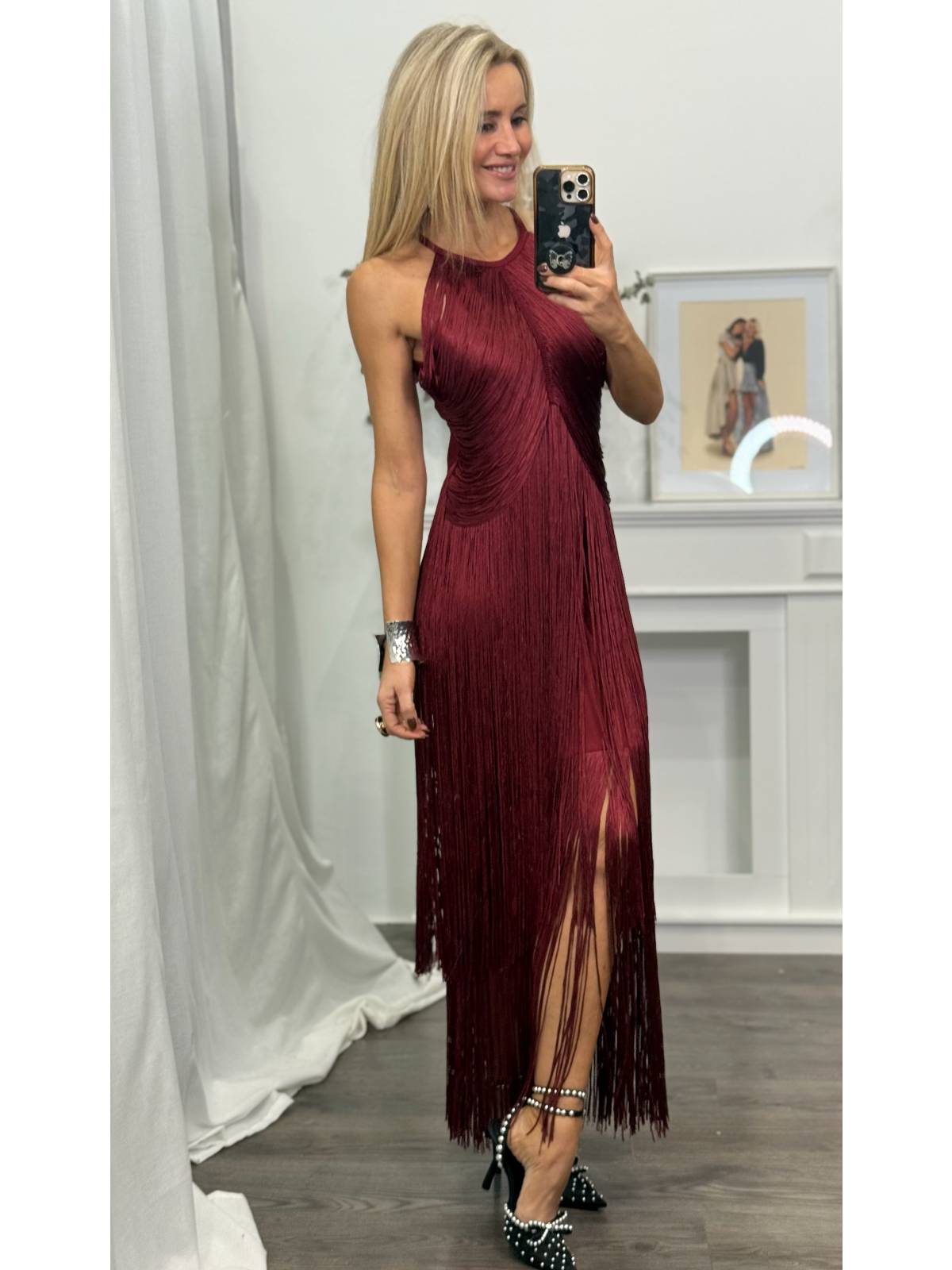 VESTIDO MARCHE BURDEOS