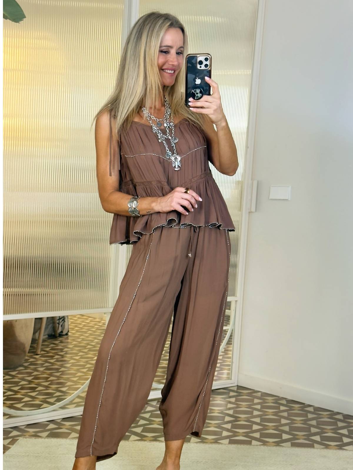 MOCHA TROUSERS