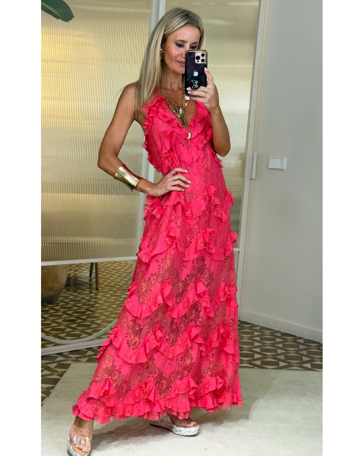 VESTIDO NIEVES CORAL