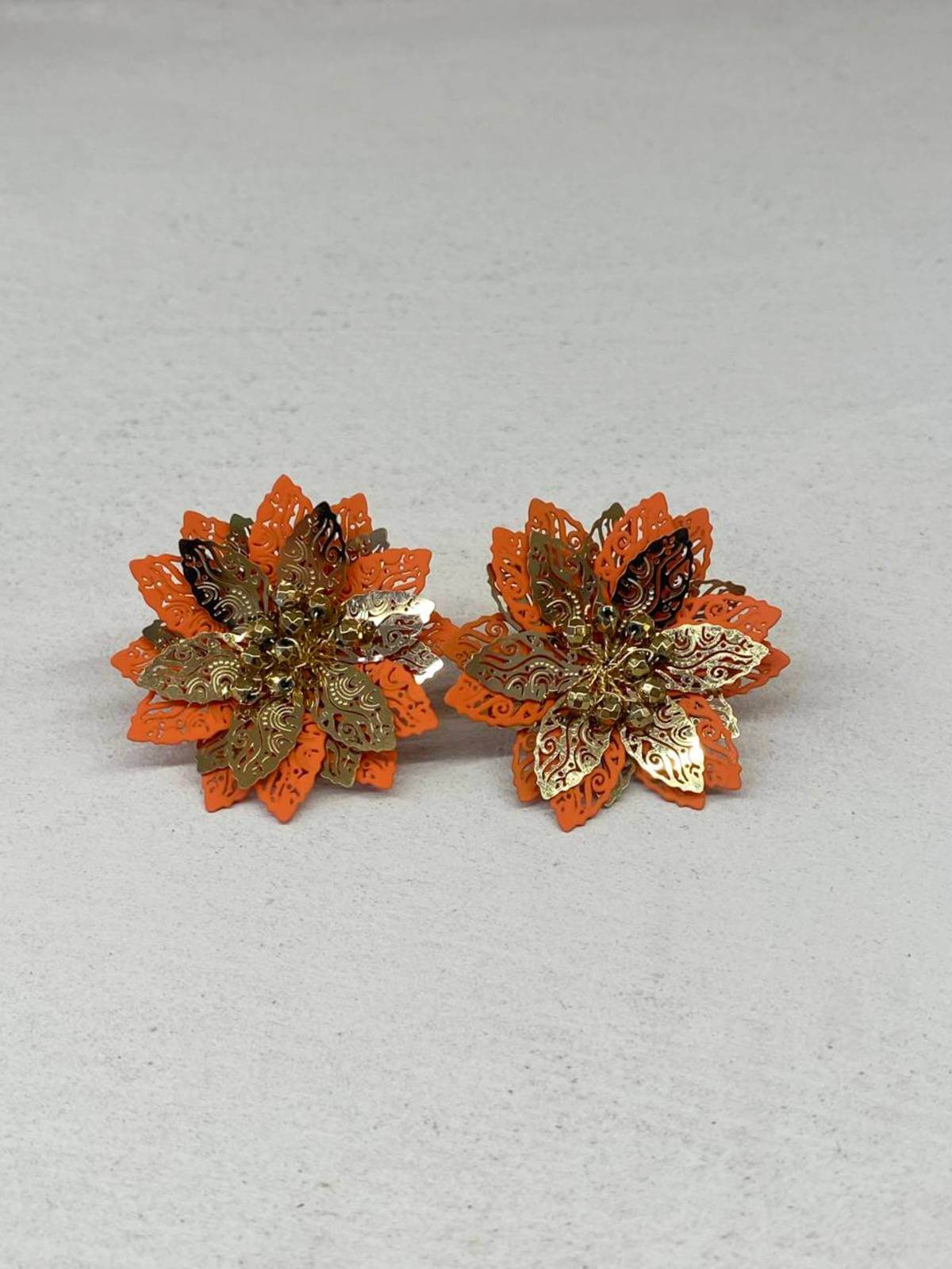 PENDIENTES LOTO NARANJA