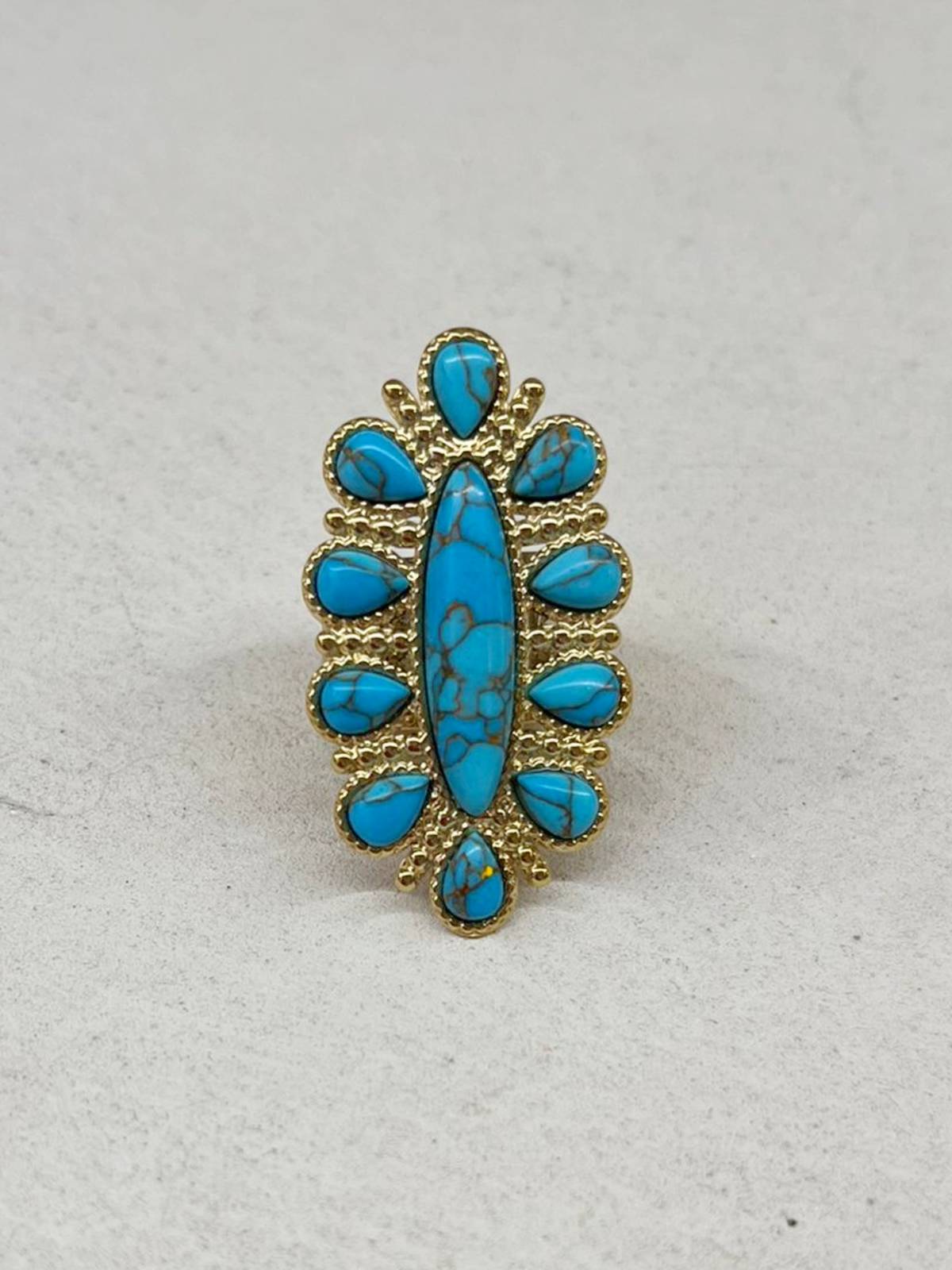 ANILLO PIEDRA TURQUESA DO