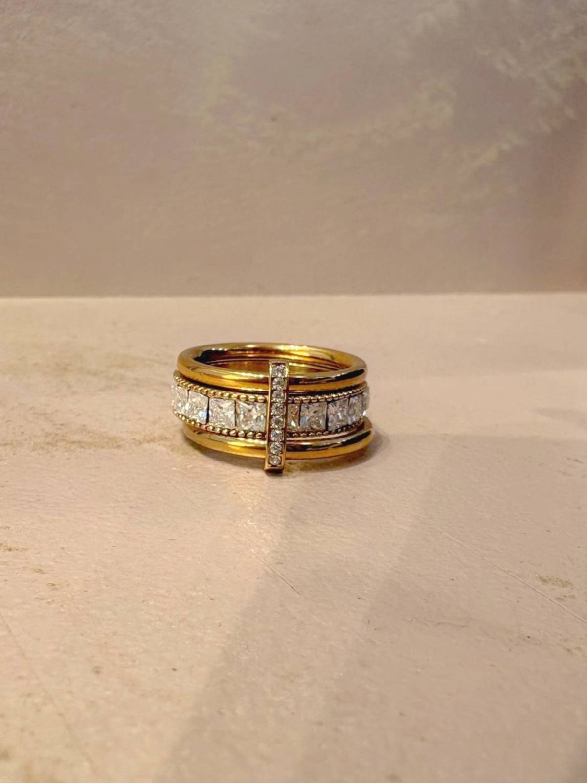 ANILLO TRIPLE BRILLO DORA